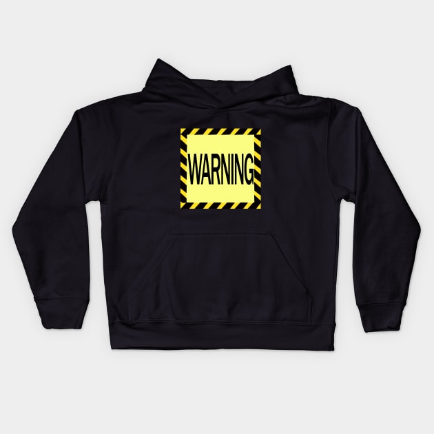 Warning sign Kids Hoodie by volkvilla